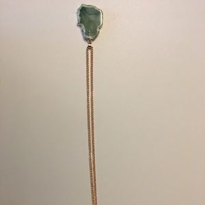 Marble necklace with rose gold chain.